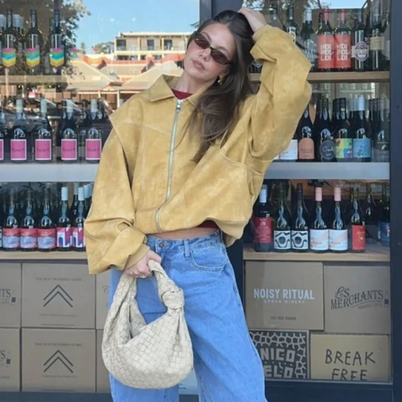 Lioness Vista Jacket In Mustard M NWT - Picture 1 of 11